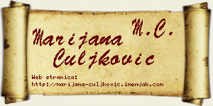 Marijana Čuljković vizit kartica